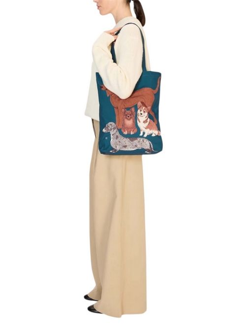 shopping donna in nylon toutou blu Inoui Editions | SHOPPER BAG-TOUTOUBLUE